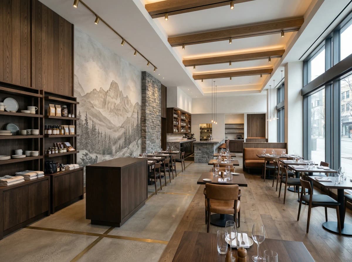 Modern restaurant interior renovation by RannLife