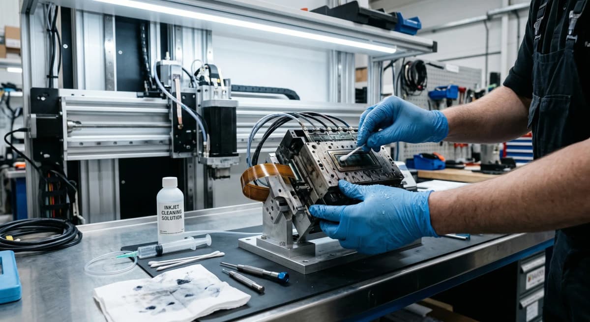 Printhead maintenance and cleaning process